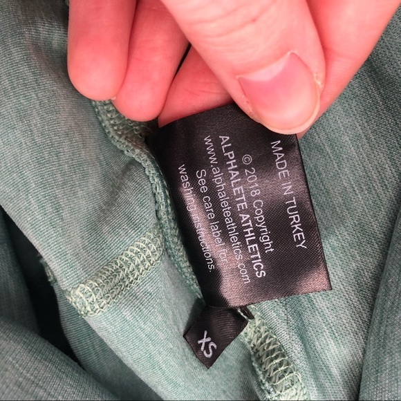 ALPHALETE OG Revival Leggings High Rise Seamless Green XS Women Weightlifting - Picture 6 of 8